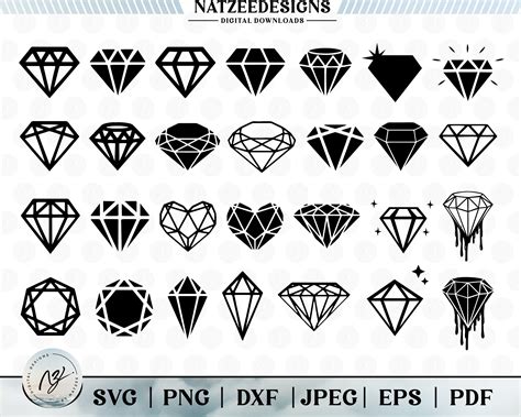 Download Free Diamonds - SVG File, DXF File Easy Edite