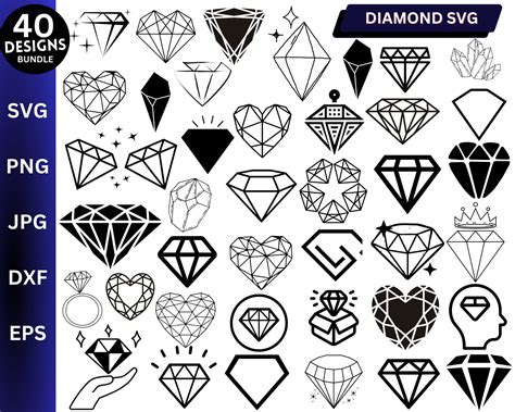 Download Free Diamonds - SVG File, DXF File Files Free PSD Mockups