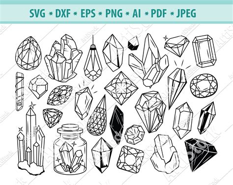 Download Free Diamonds - SVG File, DXF File Silhouette DXF Files