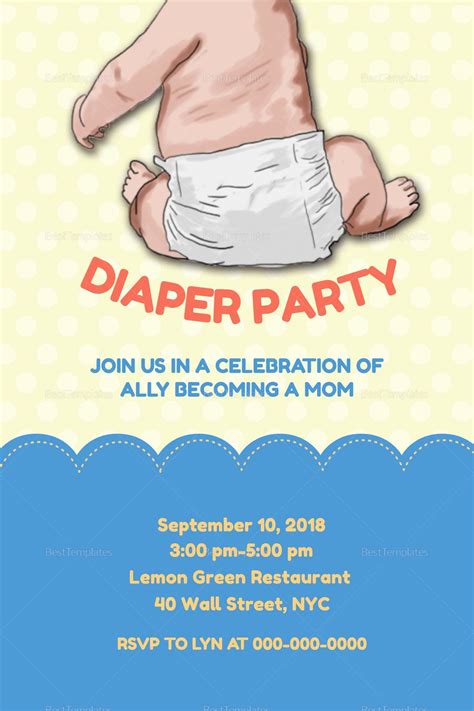 Free Diaper Party Invitation Templates