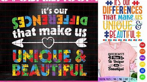 Download Free Differences Make Us Unique And Beautiful Creativefabrica DXF Files