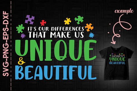 Download Free Differences Make Us Unique and Beautiful For Crafts
