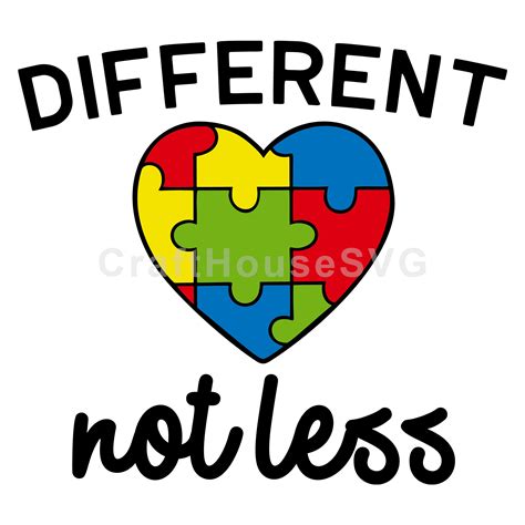 Download Free Different Not Less Autism Awareness Files For Crafts