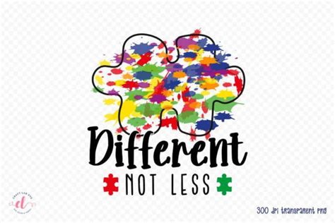 Download Free Different Not Less Autism Awareness For Crafts