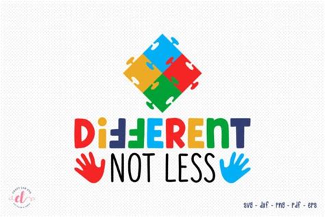 Download Free Different Not Less Autism Awareness for Cricut Machine