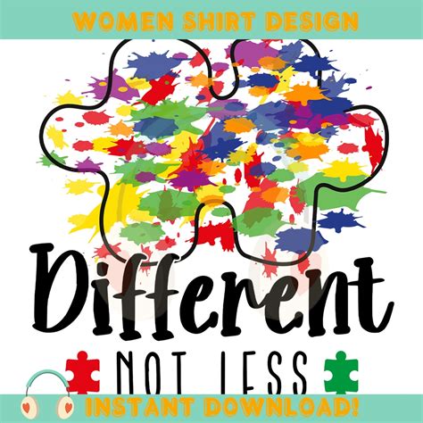 Download Free Different Not Less Autism Crafts