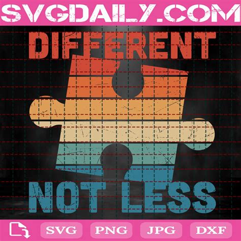 Download Free Different Not Less Autism Creativefabrica DXF Files