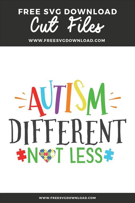 Download Free Different Not Less Autism Files for Cricut