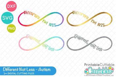 Download Free Different Not Less Autism Printable