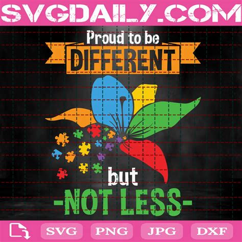 Download Free Different Not Less Autism for Cricut Machine