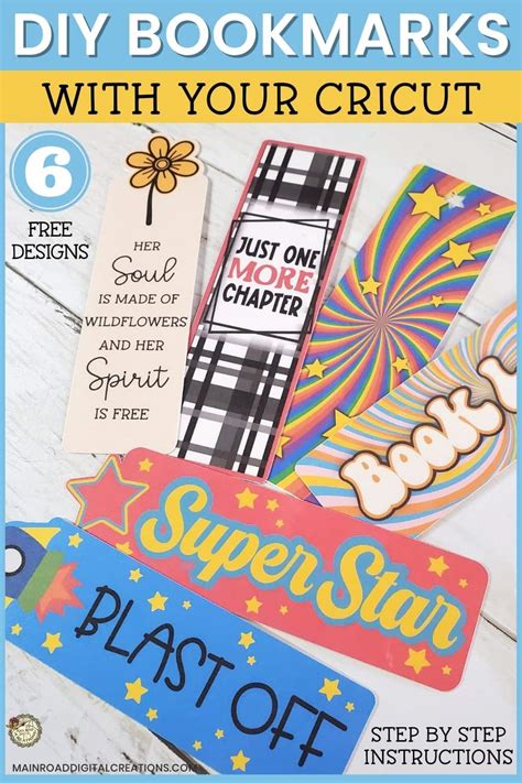 Download Free Digital Bookmarks, Printable Bookmarks for Cricut Machine