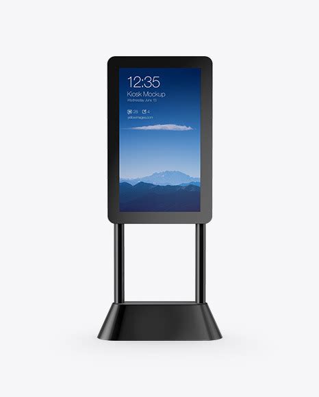 Download Free Digital Kiosk Mockup - Front View PSD Generator