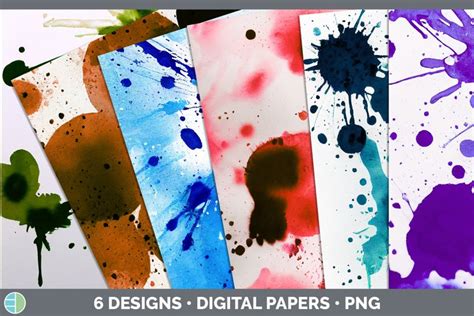 Download Free Digital Splatter Papers, Digital Bookmarks Papers Files For Crafts