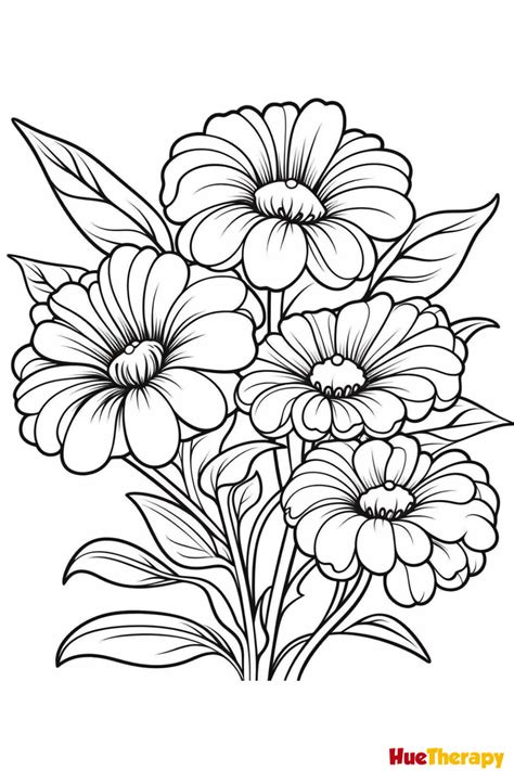 Download Free Digital coloring page, flowers Files DXF Files