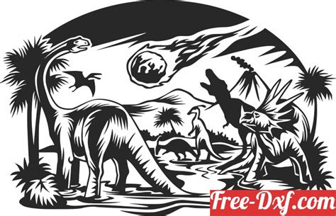 Download Free Dinosaur Clipart DXF Files