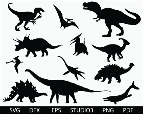 Download Free Dinosaurs - SVG File, DXF File Creativefabrica DXF Files