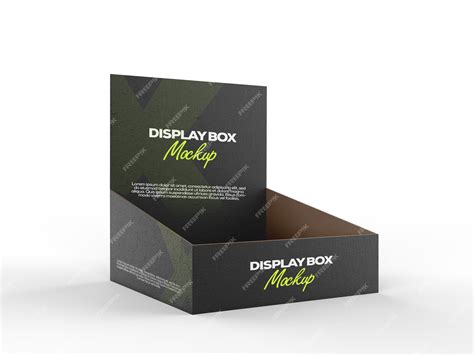 Download Free Display Box with Boxes Mockup PSD Mockup Templates