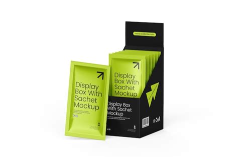 Download Free Display Box with Sachets Mockup PSD Generator