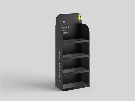 Download Free Display Stand With Boxes Mockup PSD Generator