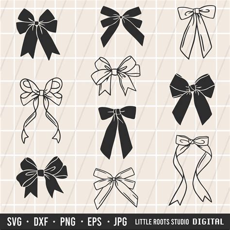 Download Free Distressed Bow | Monogram Frame | SVG Cut File Silhouette DXF Files