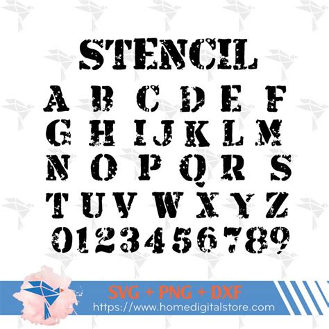 Download Free Distressed Font Silhouette DXF Files