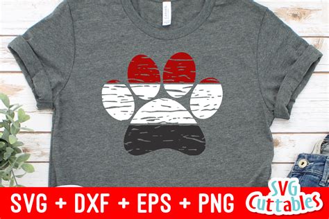 Download Free Distressed Paw Print Commercial Use For Crafts