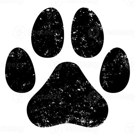 Download Free Distressed Paw Print Printable