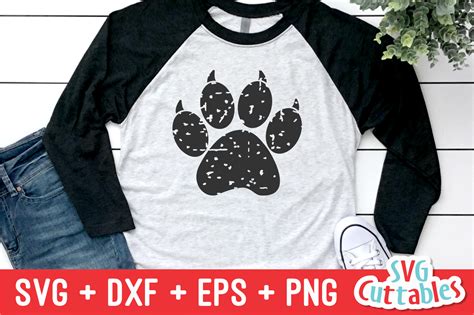 Download Free Distressed Paw Print with Claws Commercial Use Free PSD Mockups