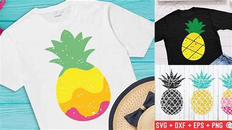 Download Free Distressed Pineapple | Summer | SVG Cut File For Crafts