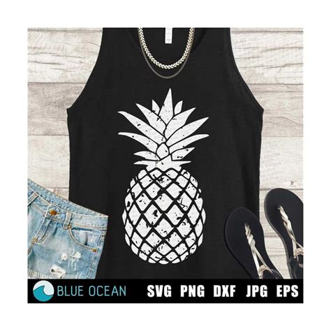 Download Free Distressed Pineapple | Summer | SVG Cut File Printable