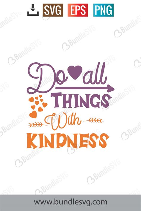 Download Free Do All Things With Kindness for Cricut Machine