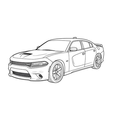Free Dodge Charger Coloring Sheets