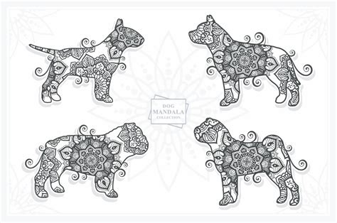Download Free Dog Mandala Vector Line Art Style DXF Files