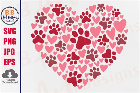 Download Free Dog Paw with Heart Toe | Embroidery Files For Crafts