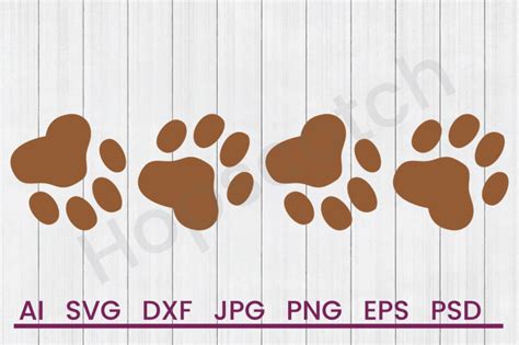 Download Free Dog Paws - SVG File, DXF File Creativefabrica Free PSD Mockups