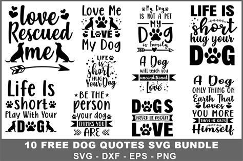 Download Free Dog SVG Quotes DXF Files