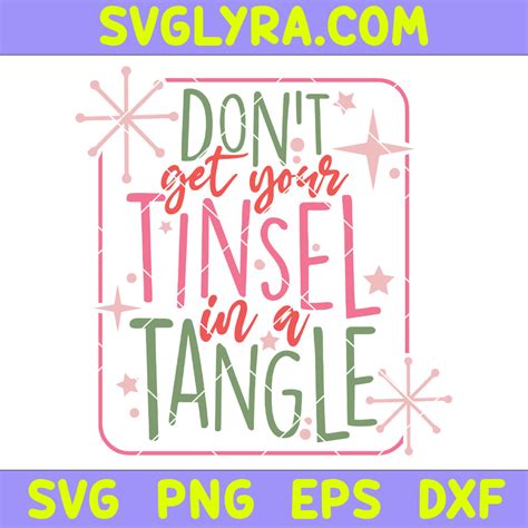 Download Free Don't get your tinsel in a tangle Cricut SVG Free PSD Mockups