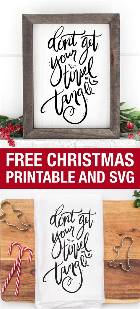 Download Free Don't get your tinsel in a tangle Printable