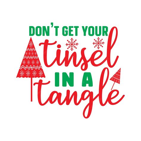 Download Free Don't get your tinsel in a tangle Silhouette Free PSD Mockups