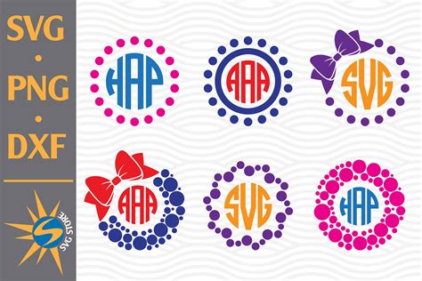 Download Free Dot Polka Monogram SVG, PNG, DXF Digital Files Include Cut Files