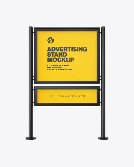 Download Free Double Framed Advertising Board Mockup PSD Object Mockups PSD Files