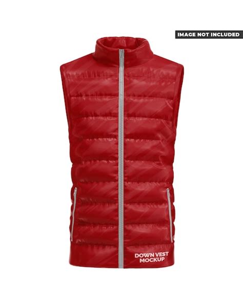 Download Free Down Vest Mockup - Front View PSD Yellowimages