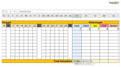 Free Download Absensi Karyawan Excel