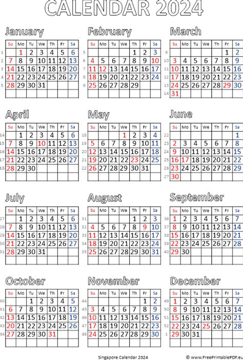 2024 Calendar (PDF, Word, Excel)