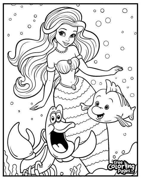 Free Download Little Mermaid Coloring Pages
