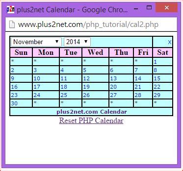 Free Download Php Script For Calendar