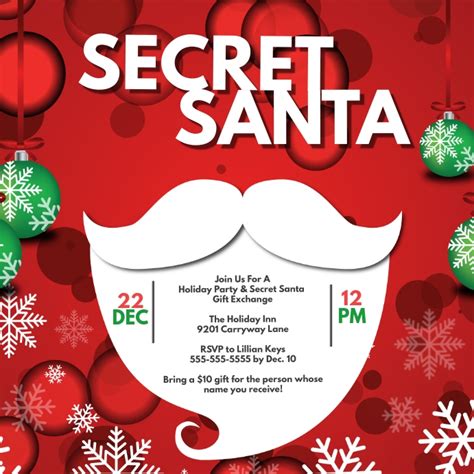 Free Download Secret Santa Template