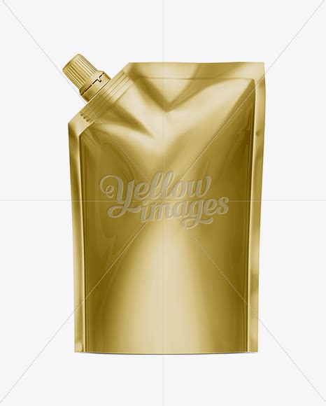 Download Free Doy-Pack With Side Cap Spout Gold PSD Generator PSD Files