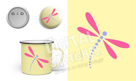 Download Free Dragonfly Cut File Odonata Damselfly Vector Silhouette .SVG .DXF Files Free PSD Mockups