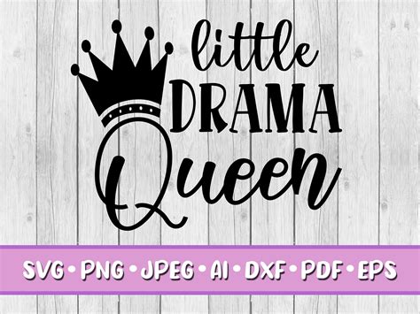 Download Free Drama Queen Svg Design Files DXF Files